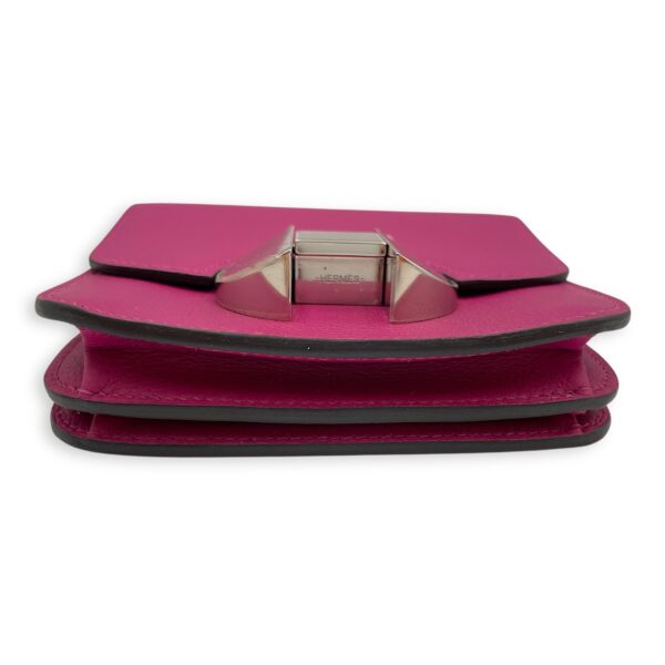 2002 Rose Pourpre Wallet in Evercolor, Palladium hardware - Image 6