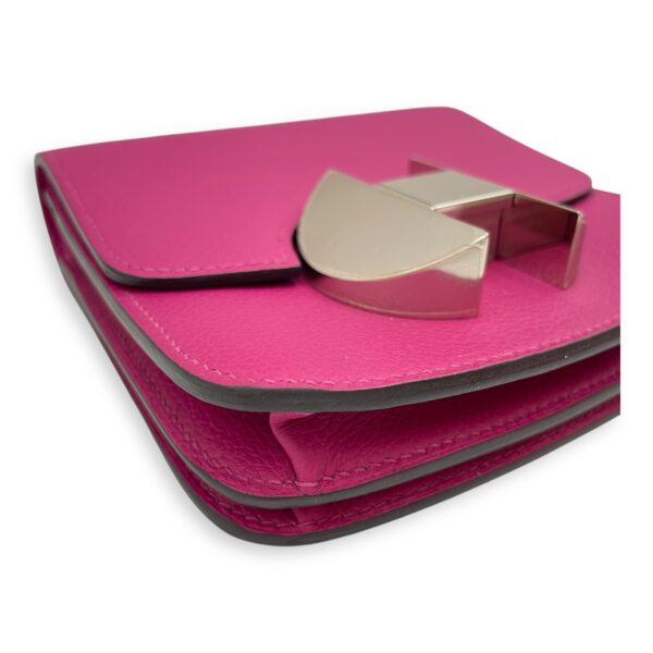 2002 Rose Pourpre Wallet in Evercolor, Palladium hardware - Image 8