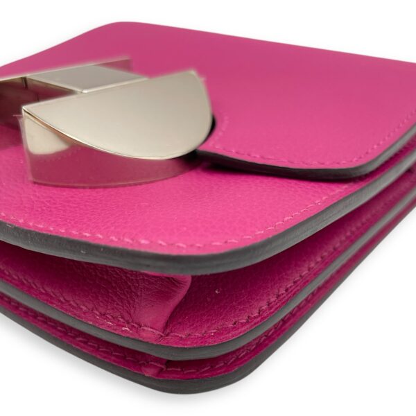 2002 Rose Pourpre Wallet in Evercolor, Palladium hardware - Image 9