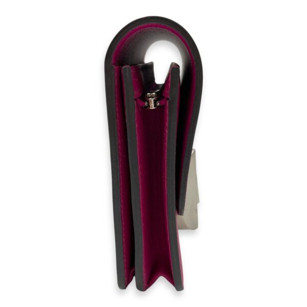 2002 Rose Pourpre Wallet in Evercolor, Palladium hardware - Image 4