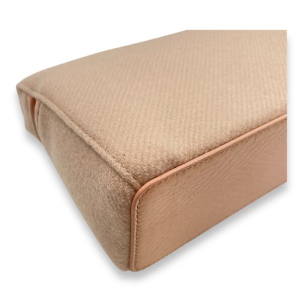 Extra Pocket 19 Pale Pink Top Handle Bag in cashmere/python, Silver hardware - Image 10