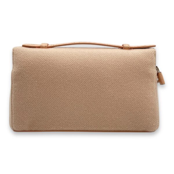 Extra Pocket 19 Pale Pink Top Handle Bag in cashmere/python, Silver hardware - Image 3