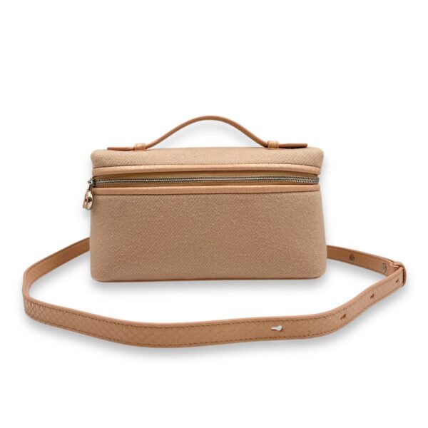 Extra Pocket 19 Pale Pink Top Handle Bag in cashmere/python, Silver hardware - Image 12