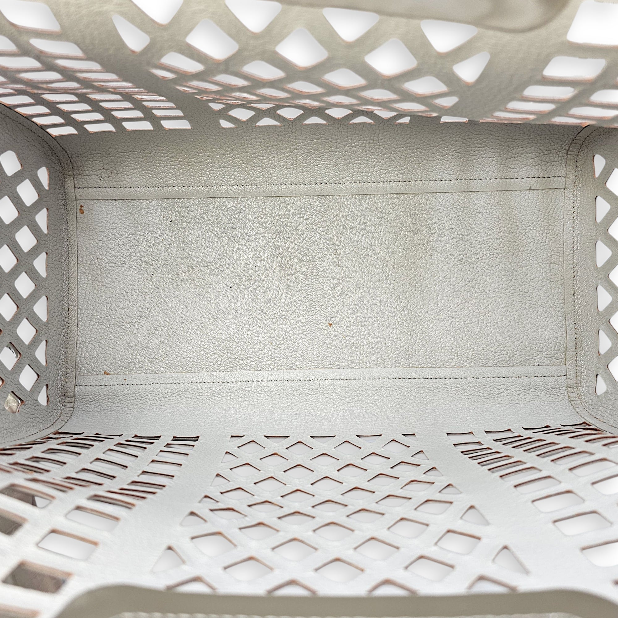 Jelly Shopping Bag MM Grey Top Handle Bag in Metallic Calf - Image 21