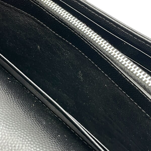 Cassandra Black Wallet on Chain in Calfskin, Silver hardware - Image 10