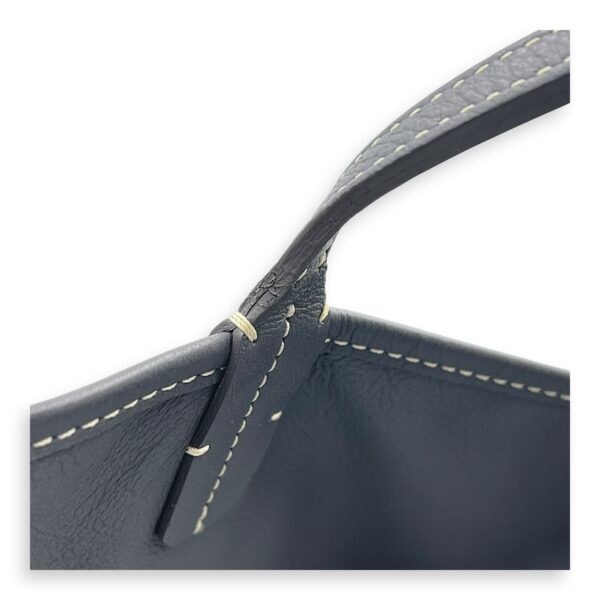 Anjou Top Handle Bag GM Grey in Coated Canvas, Silver hardware - Image 9