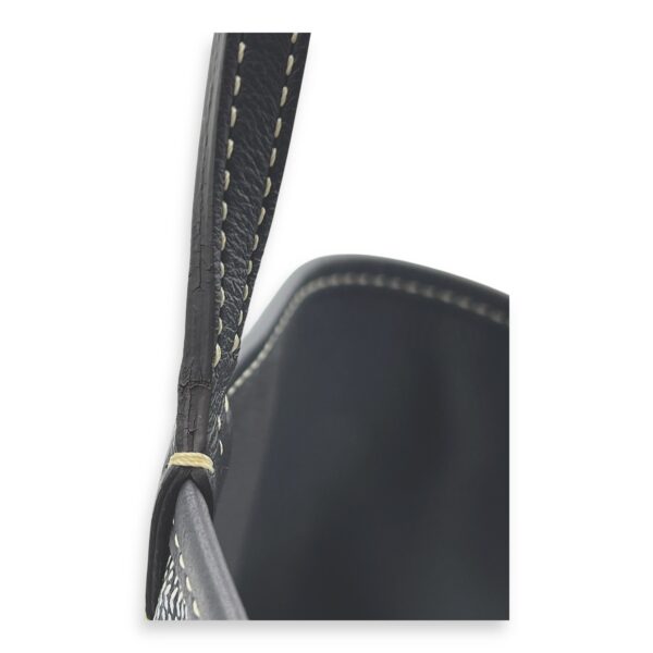 Anjou Top Handle Bag GM Grey in Coated Canvas, Silver hardware - Image 8