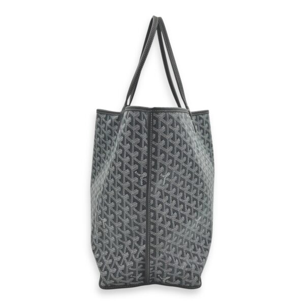 Anjou Top Handle Bag GM Grey in Coated Canvas, Silver hardware - Image 5