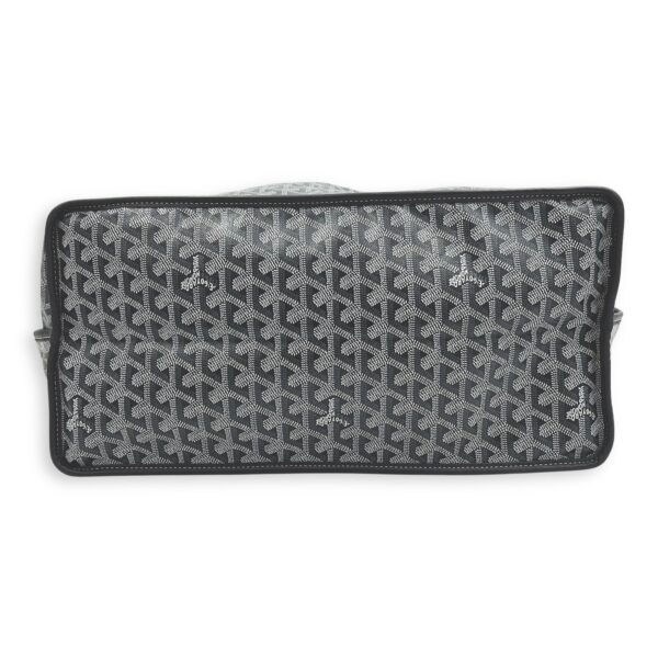 Anjou Top Handle Bag GM Grey in Coated Canvas, Silver hardware - Image 6