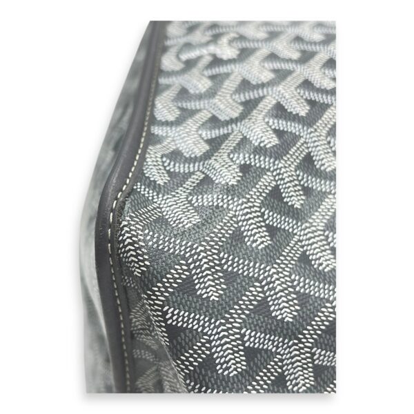 Anjou Top Handle Bag GM Grey in Coated Canvas, Silver hardware - Image 11