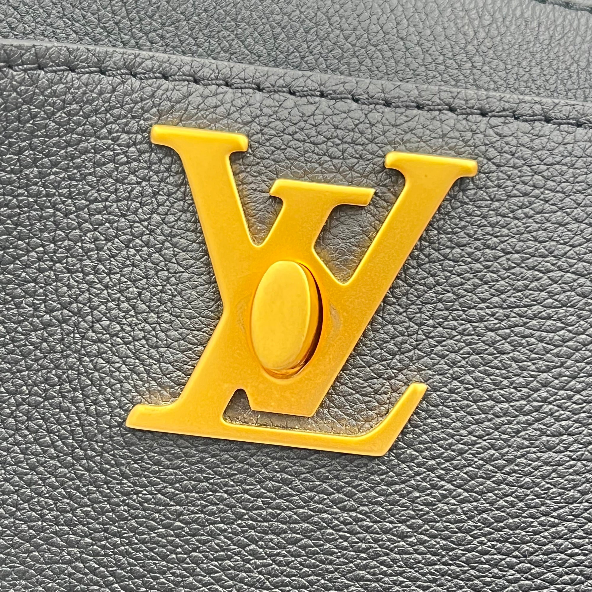 Lock Me Top Handle Bag Black in Calfskin, Gold hardware - Image 13