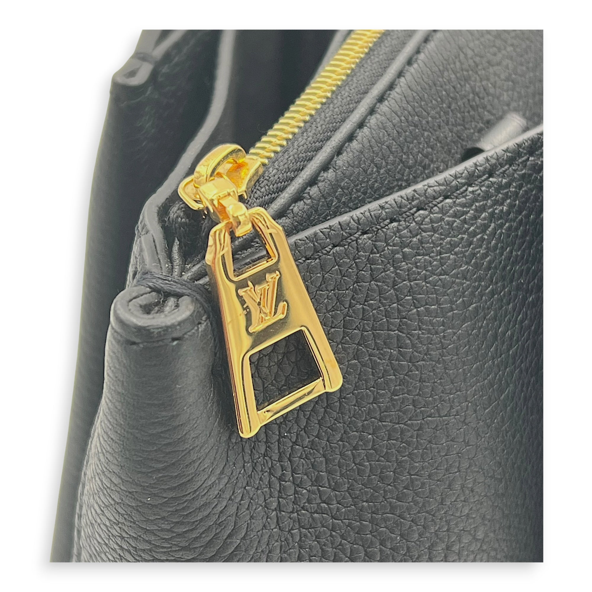 Lock Me Top Handle Bag Black in Calfskin, Gold hardware - Image 15