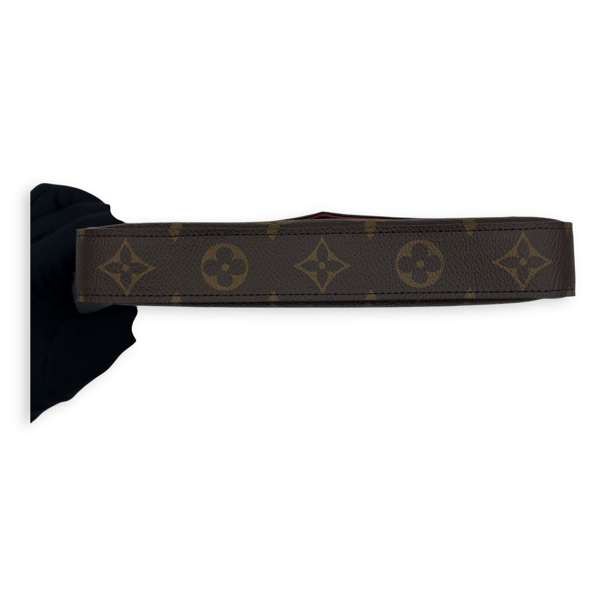 Felicie Wallet On Chain Brown in Monogram Coated Canvas, Gold hardware - Image 6