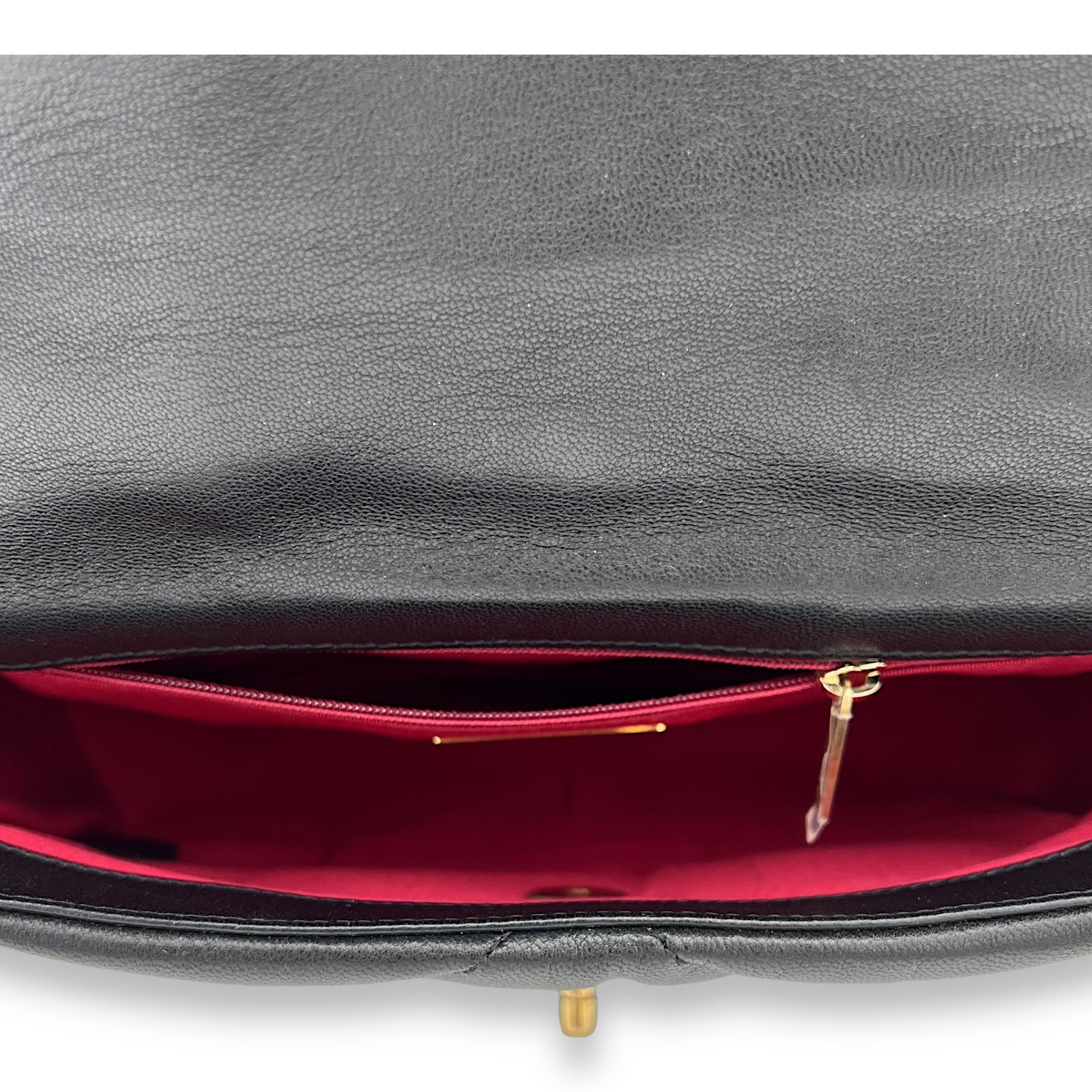 C19 Small Black Shoulder Bag in Lambskin, Mixed hardware - Image 7