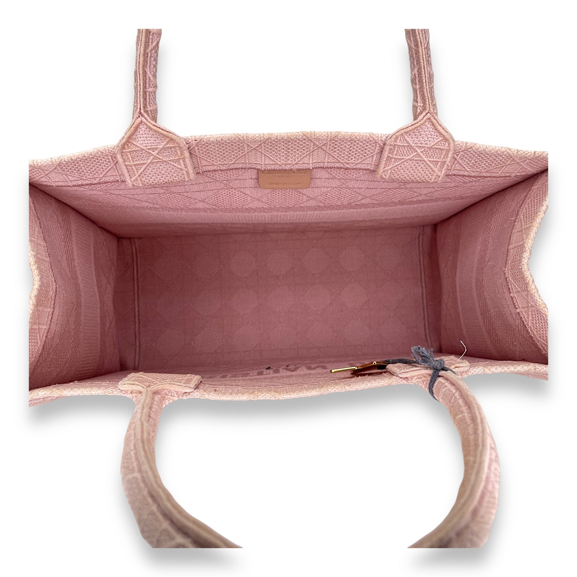 Embroidered Cannage Book Tote Medium Tote bag in Canvas, N/A Hardware - Image 12