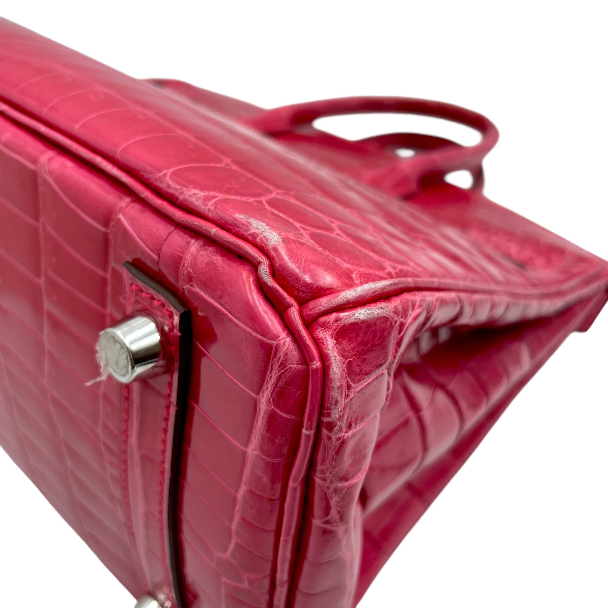 Birkin 25 Rose Extreme in Shiny Niloticus, Palladium hardware - Image 10