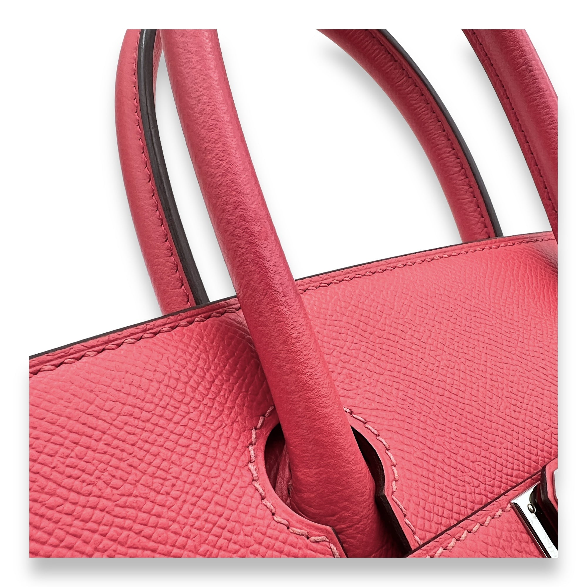 Birkin 30 Rose Jaipur in Epsom, Palladium hardware - Image 9