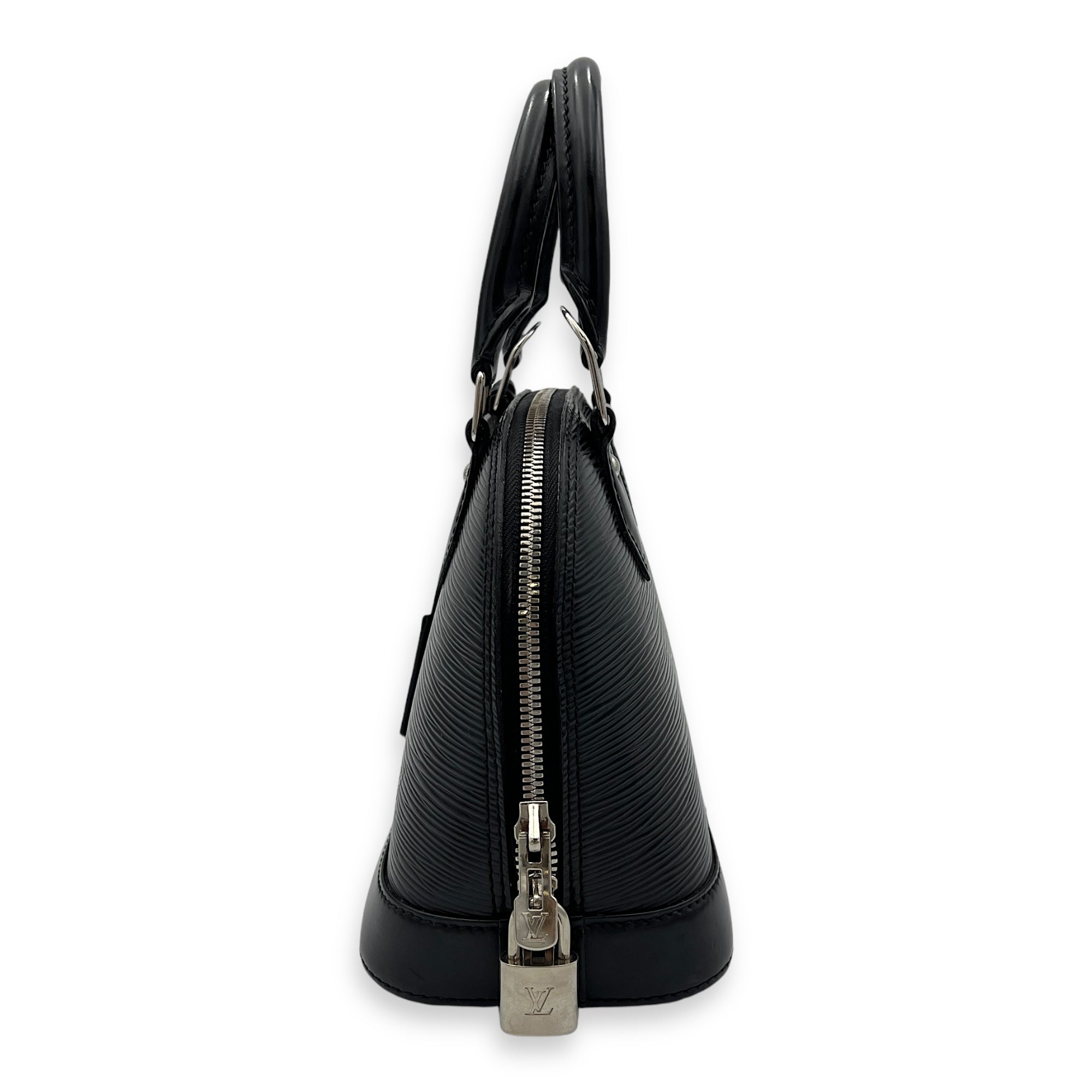 Alma Top Handle Bag BB Black in Epi Leather, Silver hardware - Image 4