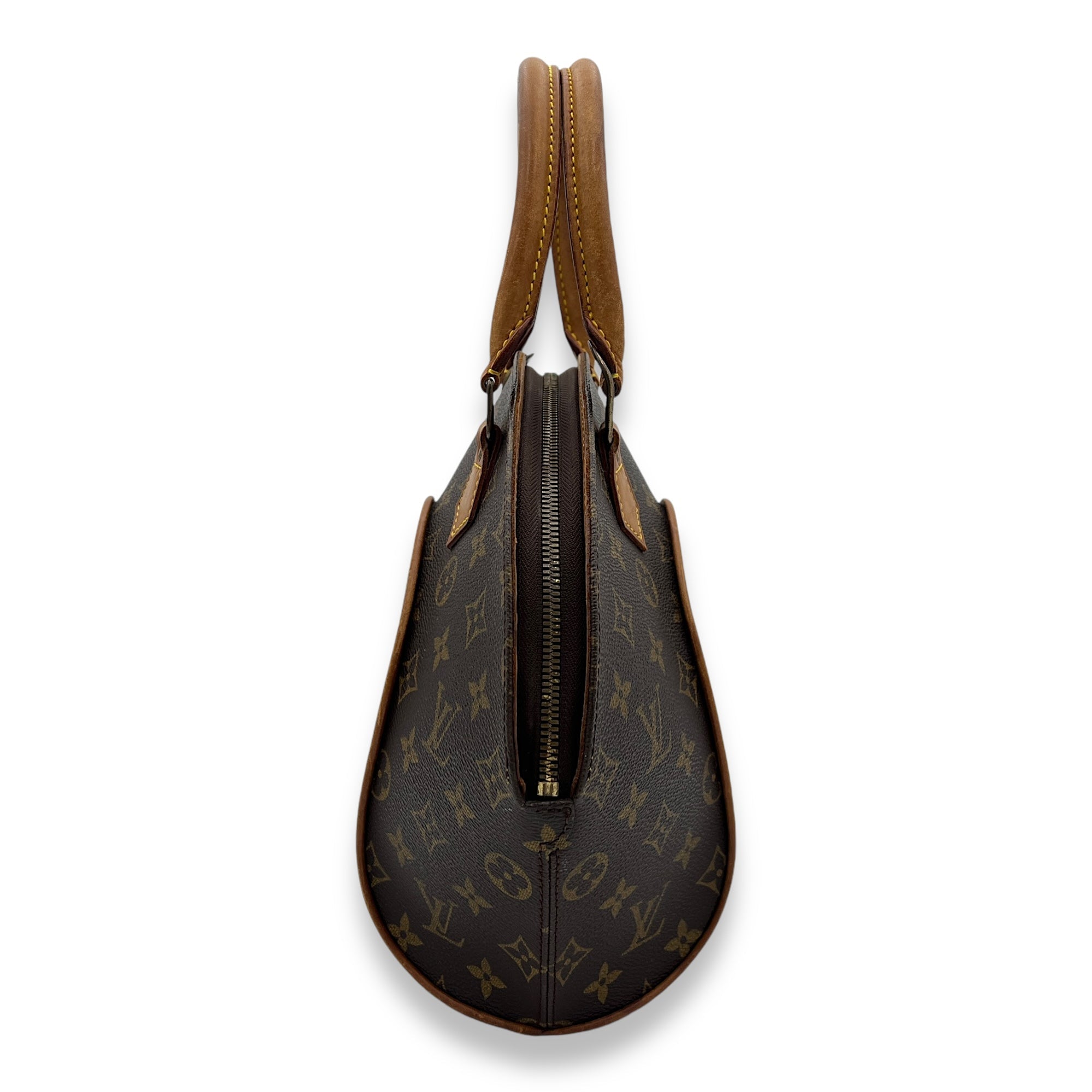 Ellipse Top Handle Bag Brown in Monogram Coated Canvas, Gold hardware - Image 4