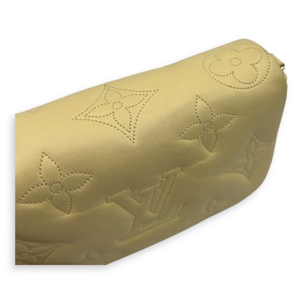 Bubblegram Wallet on Strap Yellow Crossbody Bag in Lambskin, Gold hardware - Image 16