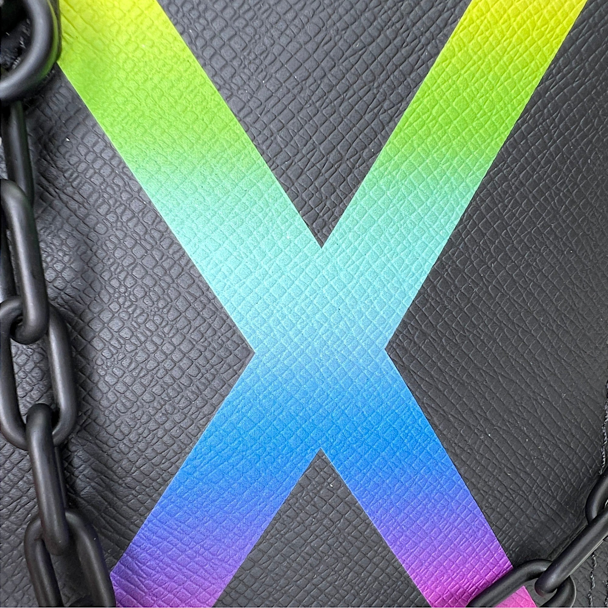 Danube Crossbody Bag Black in Taiga Leather , Lacquered Metal Hardware - Image 9