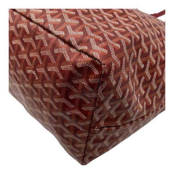 Saint Louis GM Red Tote Bag in Coated Canvas, Silver hardware - Image 13