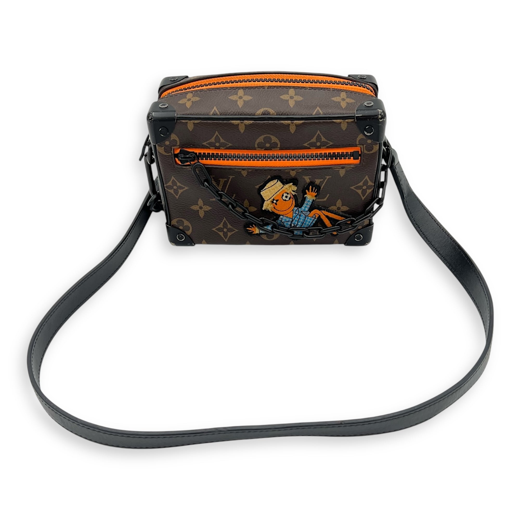 Soft Trunk Shoulder Bag Brown in Monogram Coated Canvas, Black hardware - Image 14
