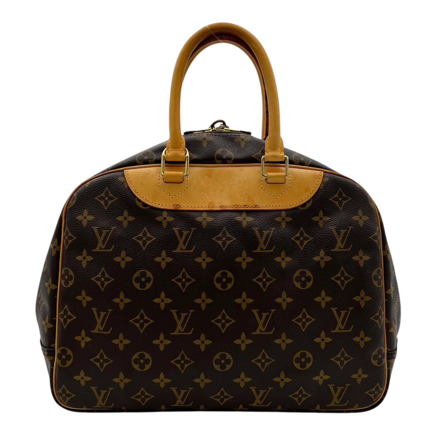 Deauville Top Handle Bag Brown in Monogram Coated Canvas, Gold hardware - Image 3