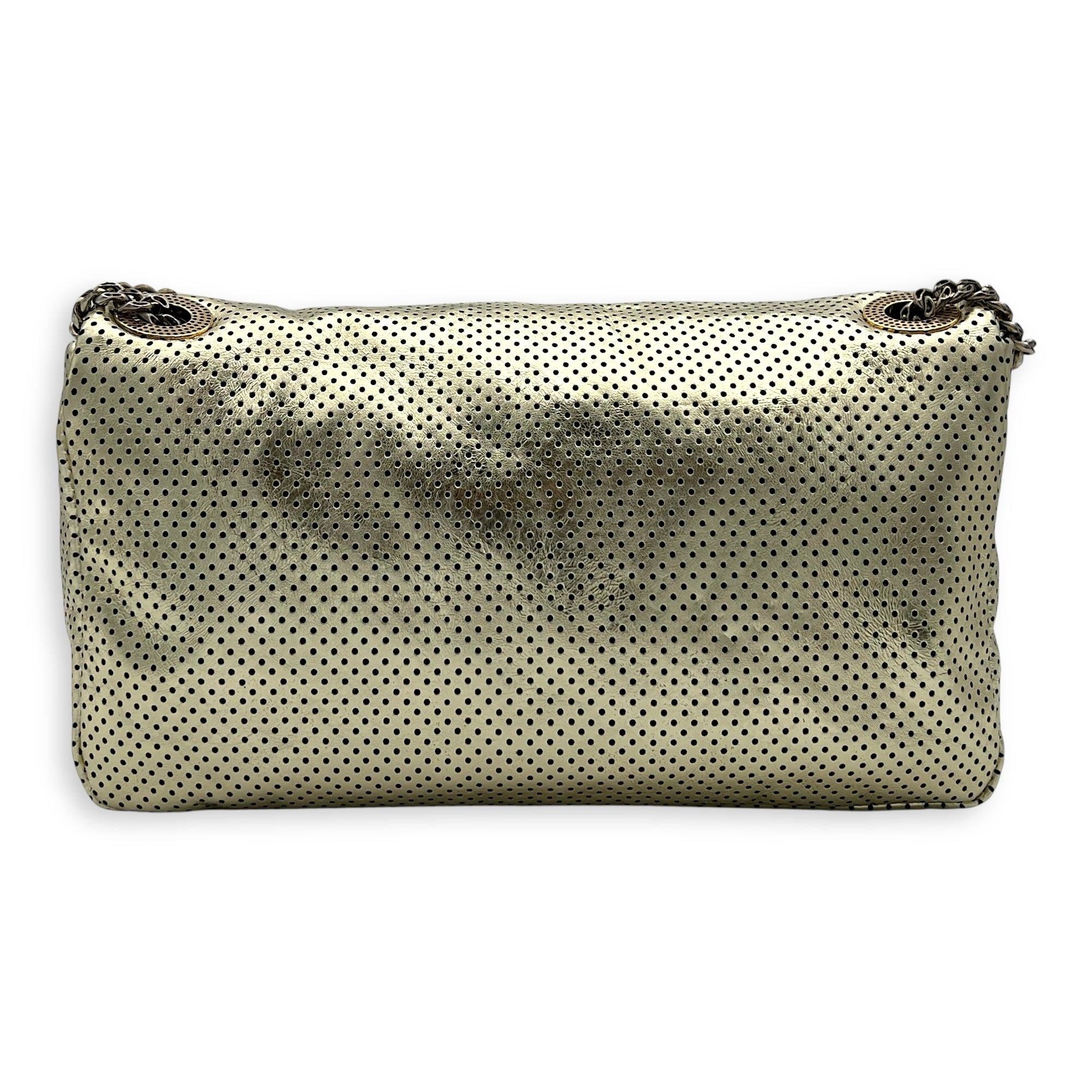 2.55 Gold Shoulder Bag in Perforated calfskin, Gold hardware - Image 3