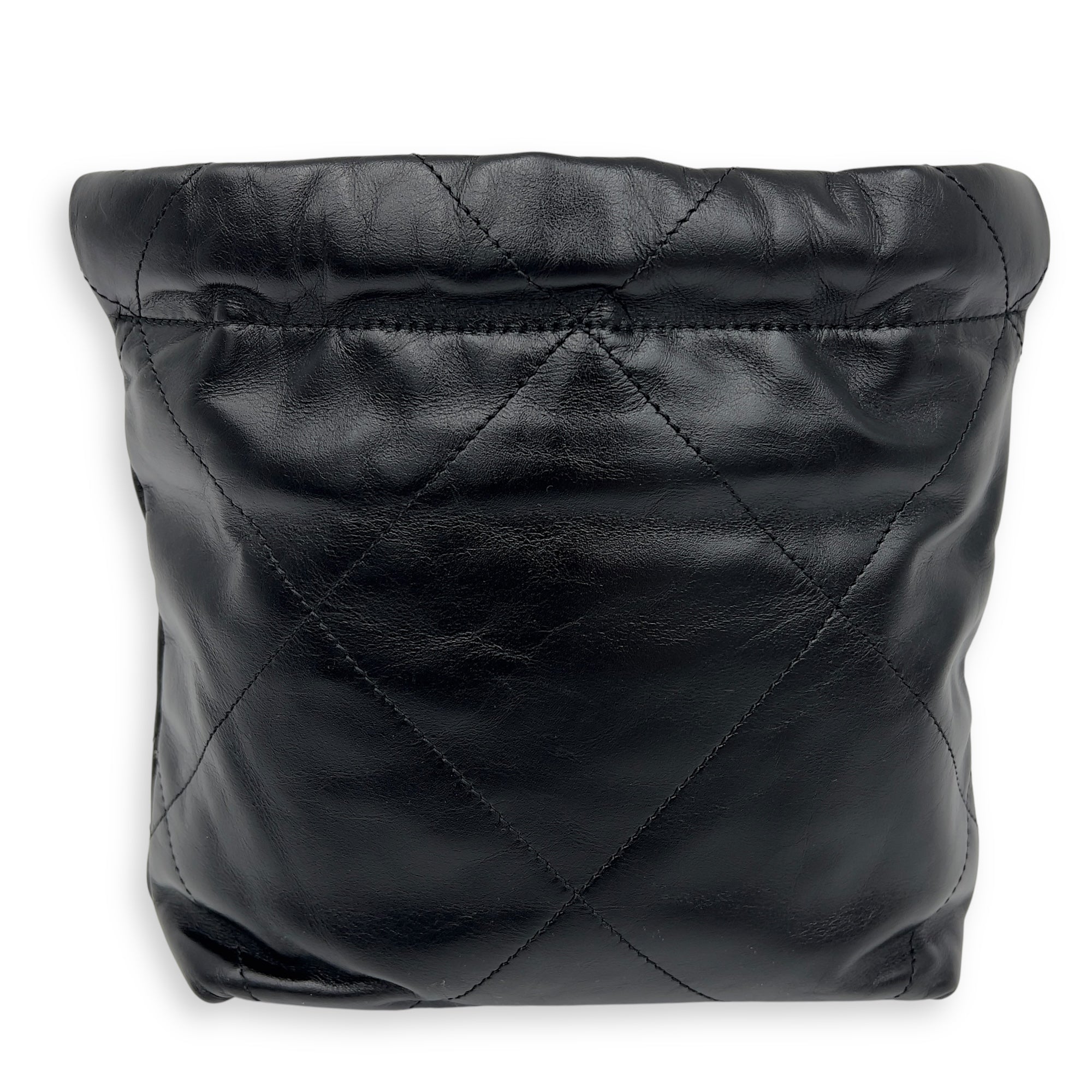 22 Tote Shoulder Bag Mini Black in Lambskin, Gold hardware - Image 3