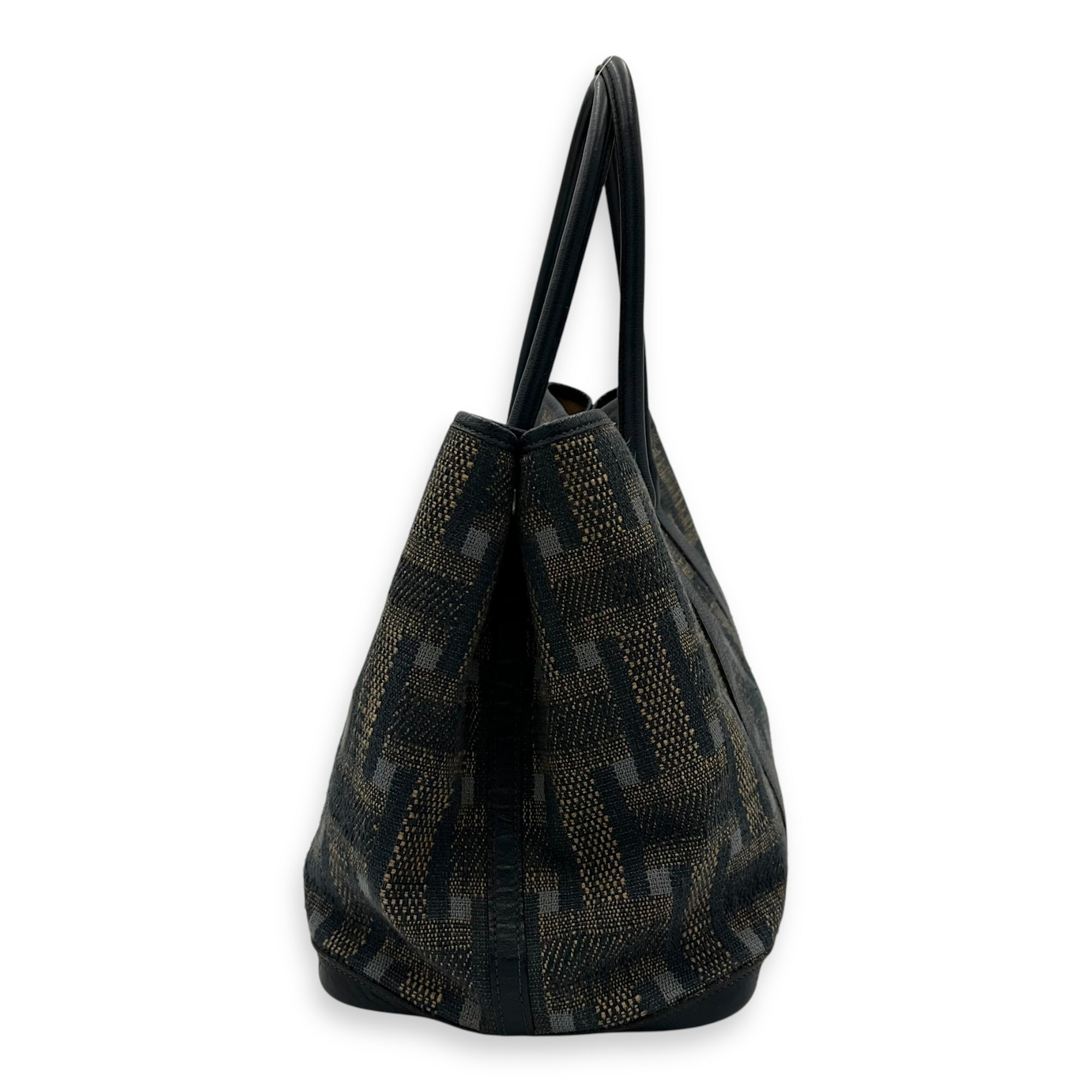 Garden Party 36 Blue Tote Bag in Tweed, Silver hardware - Image 4