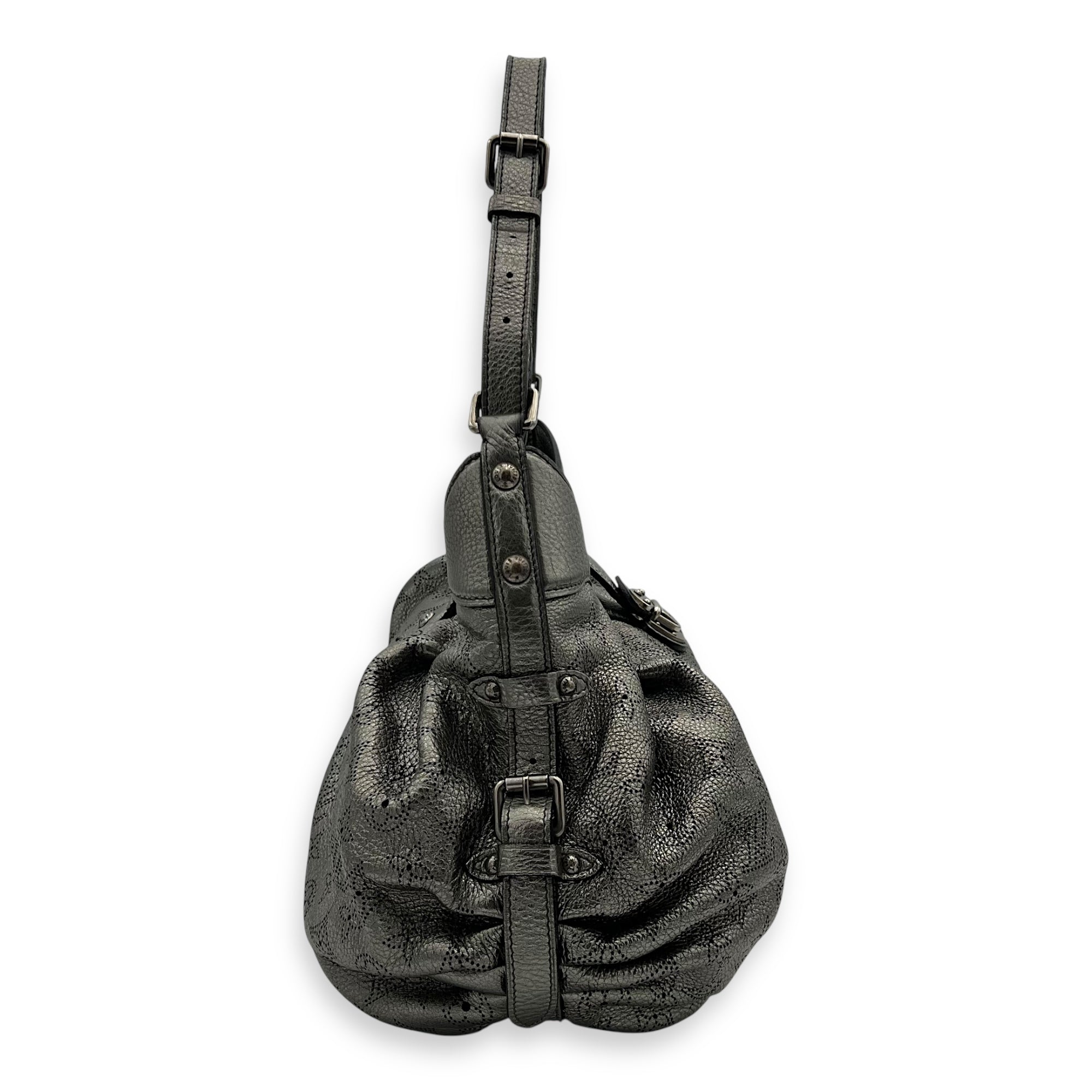 Mahina Shoulder Bag Silver in Calfskin, Silver hardware - Image 4