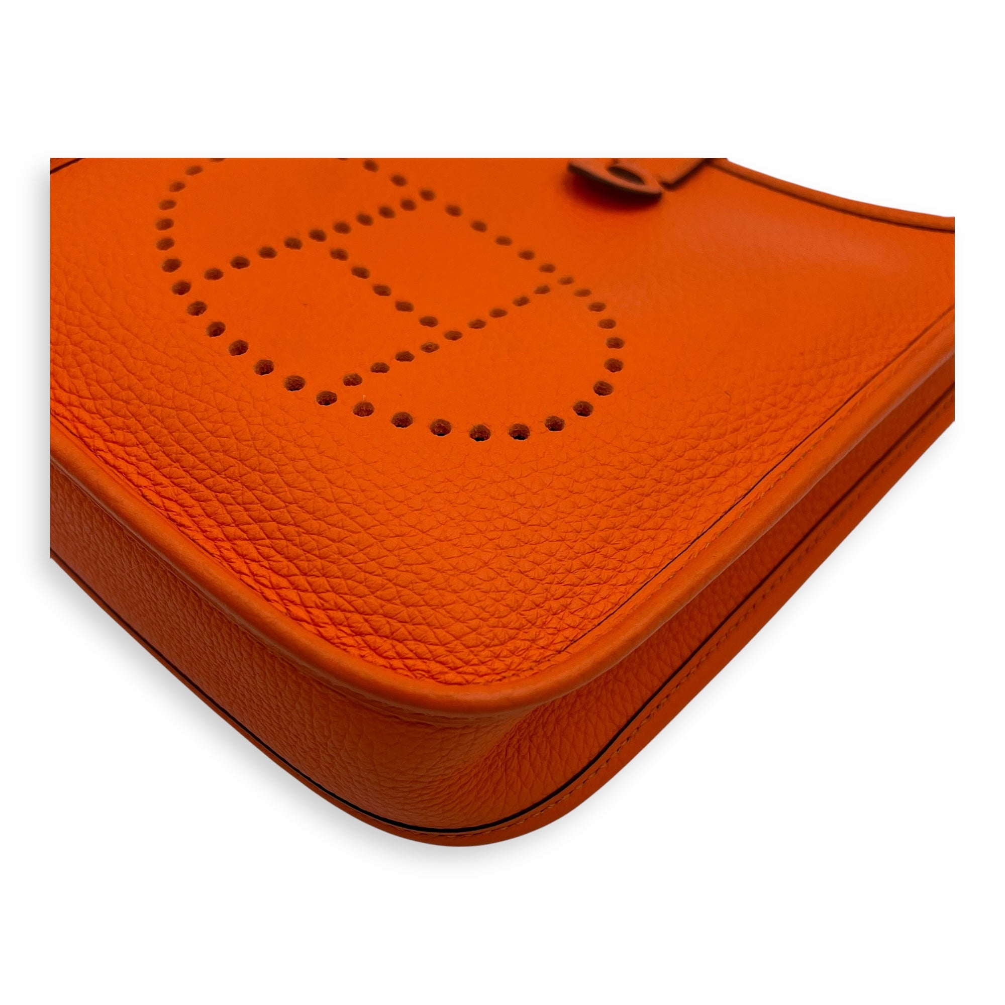 Evelyne Orange in Clemence, Gold hardware - Image 13