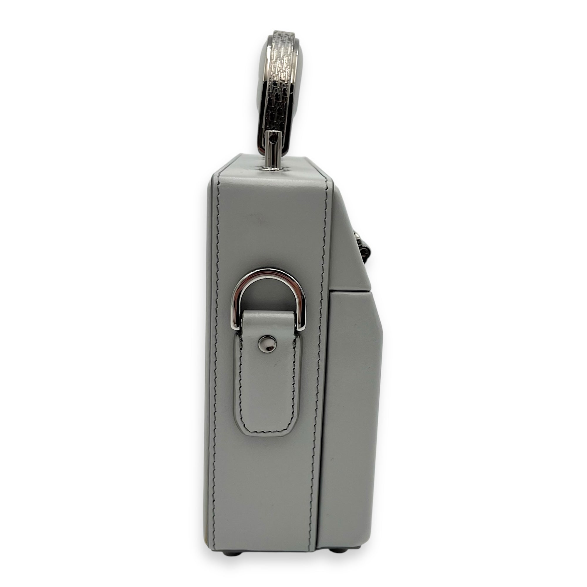 Kenny Scharf Vanity Top Handle Bag Grey in Calfskin, Silver hardware - Image 4