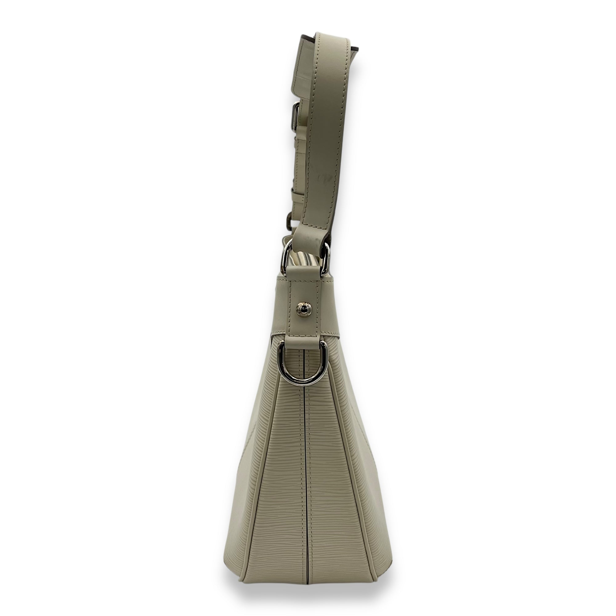 Turenne Shoulder Bag White in Epi Leather, Silver hardware - Image 5