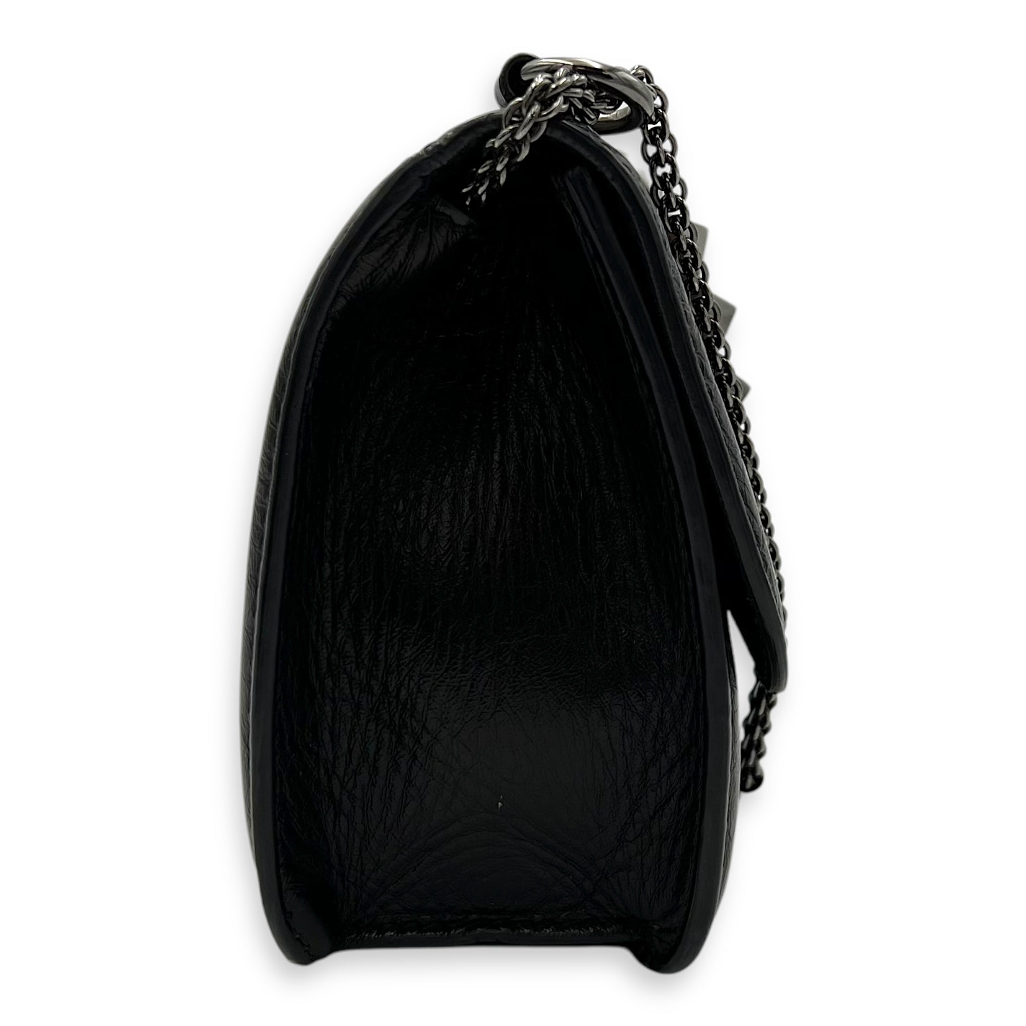 Glamlock Black Shoulder Bag in Calfskin, So Black hardware - Image 5