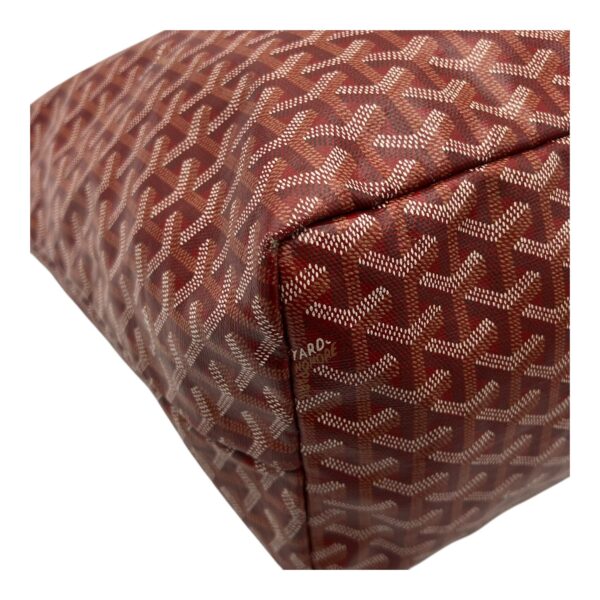 Saint Louis GM Red Tote Bag in Coated Canvas, Silver hardware - Image 10