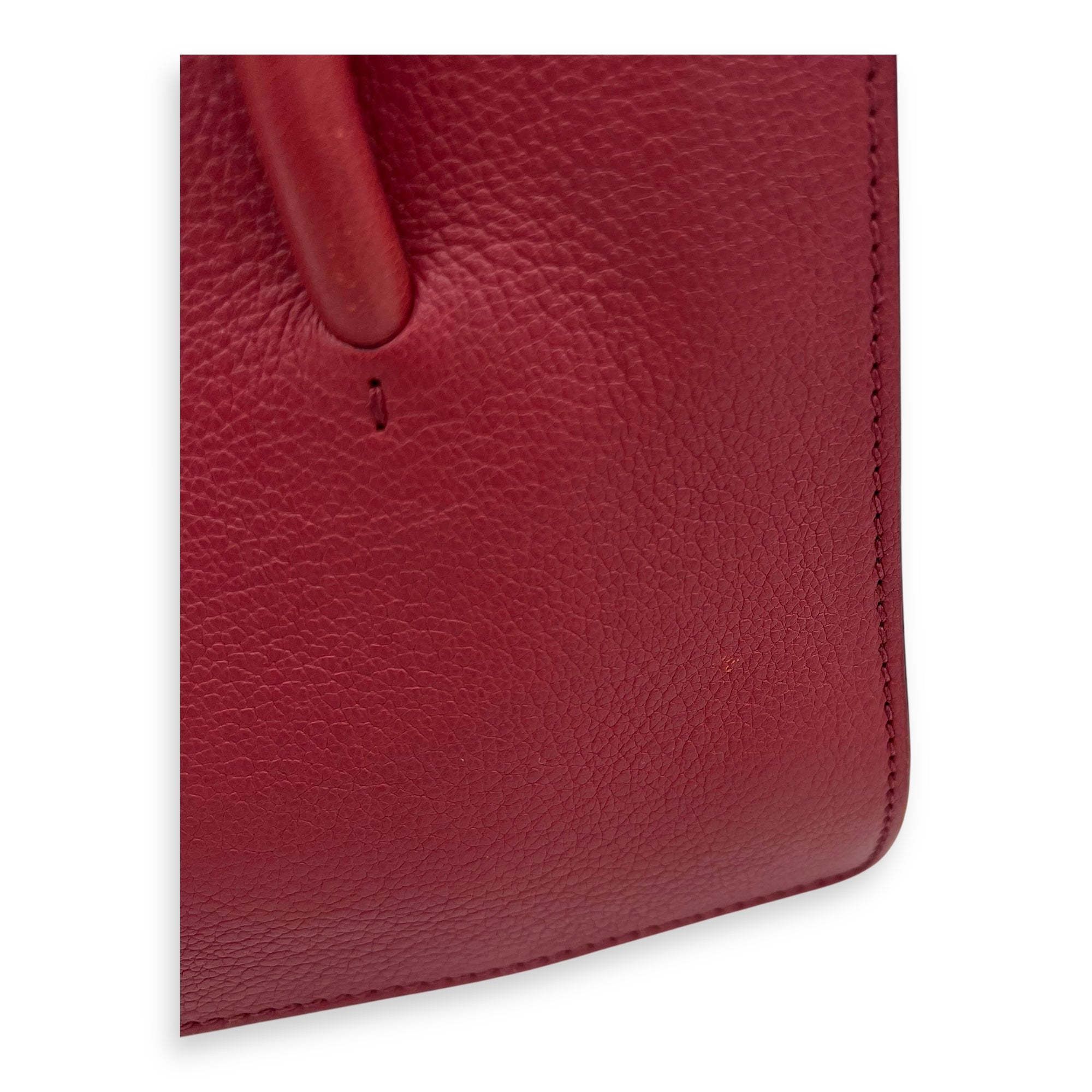 Madras Pink Top Handle Bag in Calfskin, Gold hardware - Image 11