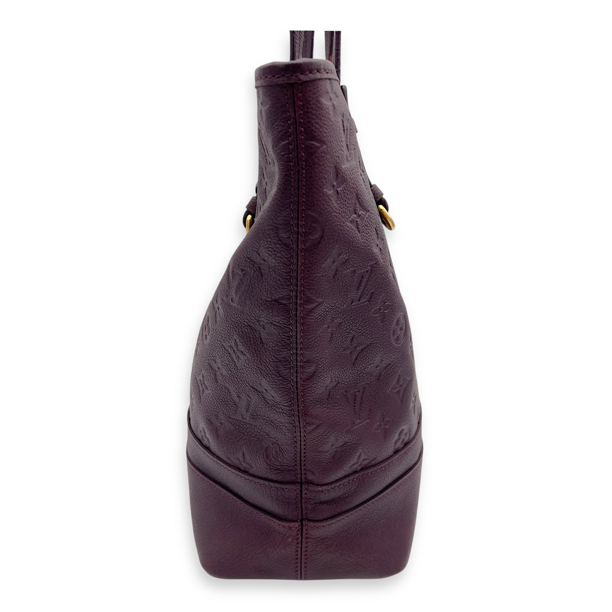 Citadine Tote Bag PM Purple in Empreinte Leather, Gold hardware - Image 5