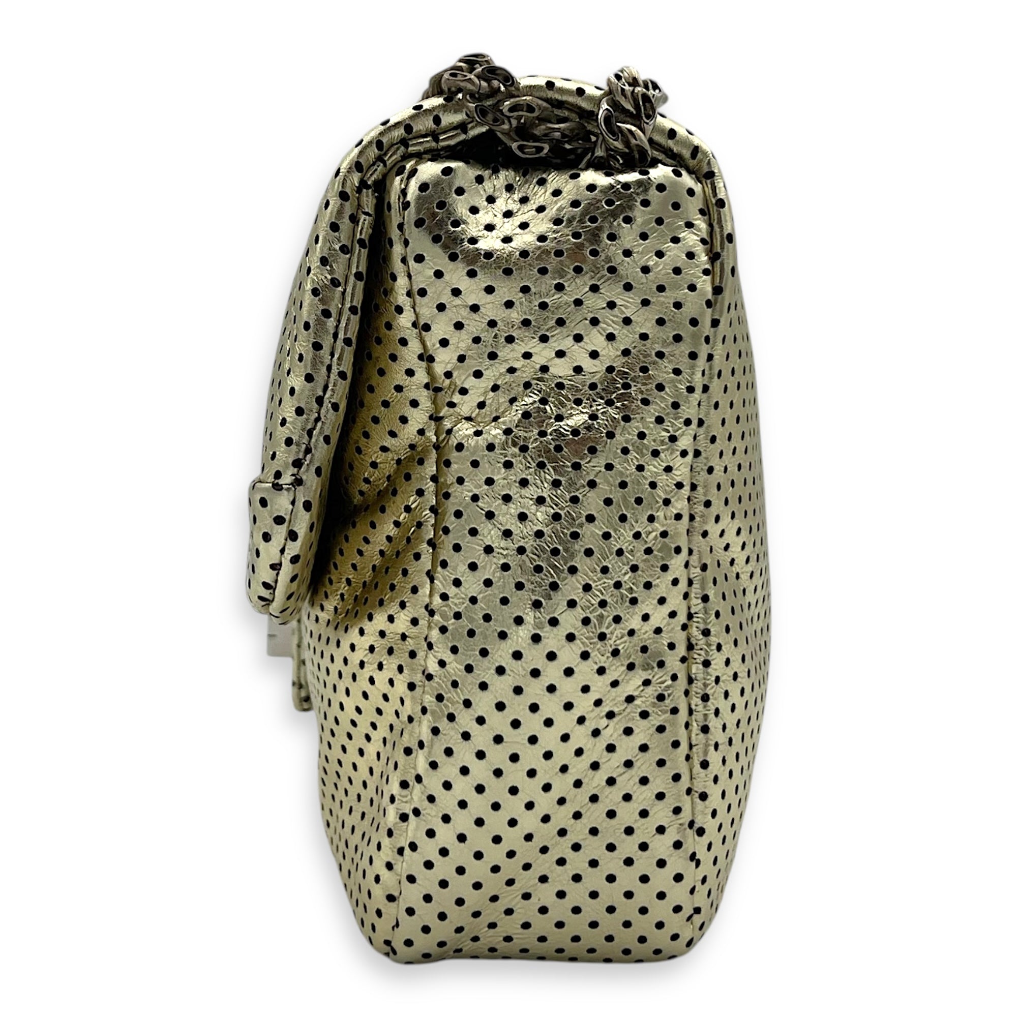 2.55 Gold Shoulder Bag in Perforated calfskin, Gold hardware - Image 5