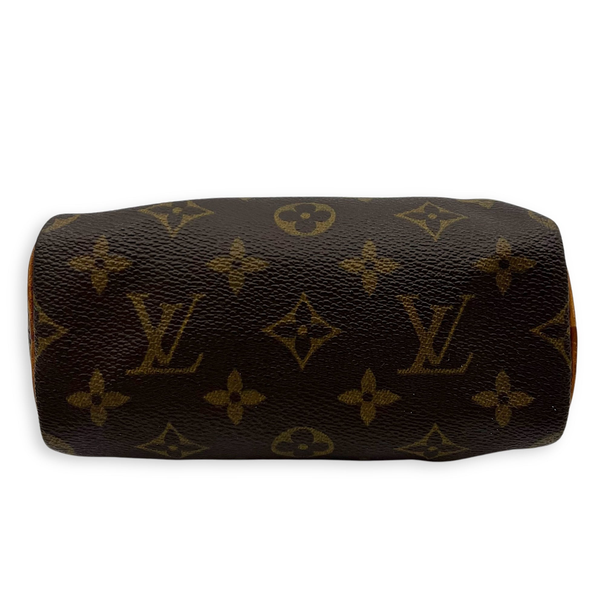 Speedy Crossbody Bag Nano Brown in Monogram Coated Canvas, Gold hardware - Image 6