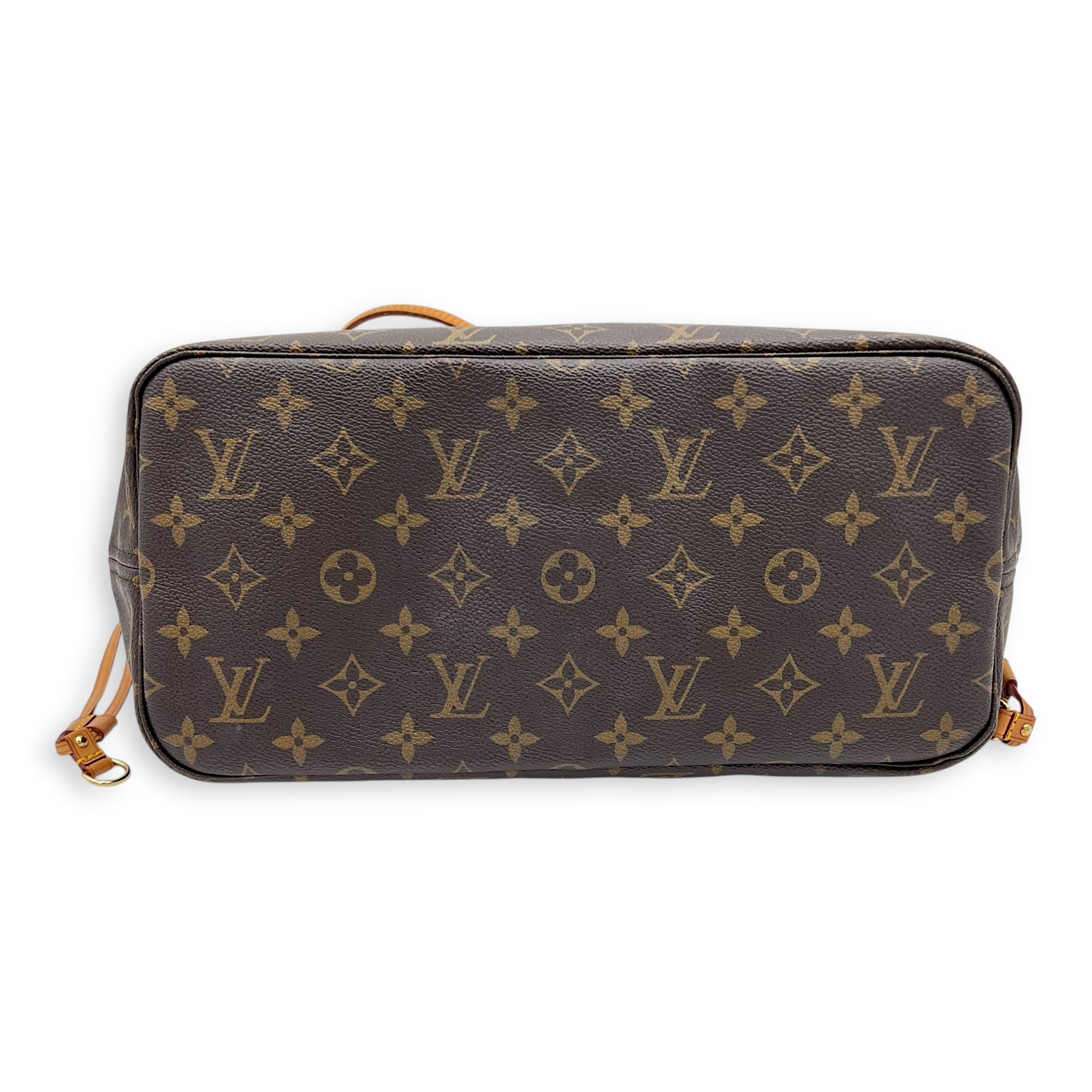 Neverfull MM Brown Tote Bag in Monogram Coated Canvas, Gold hardware - Image 6