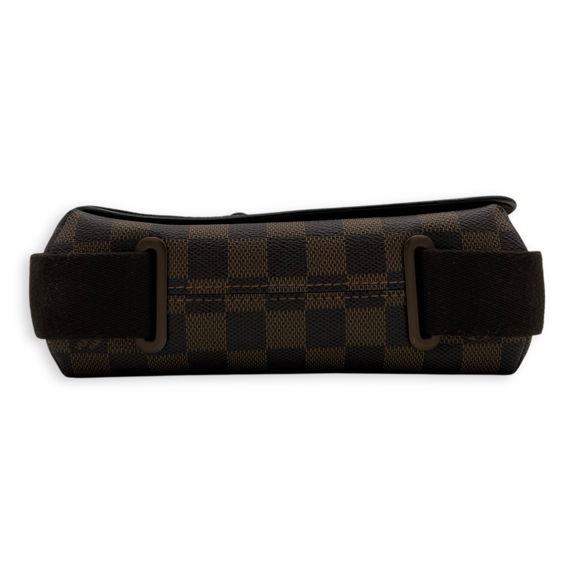 Brooklyn Crossbody Bag Brown in Coated Canvas, Lacquered Metal hardware - Image 6