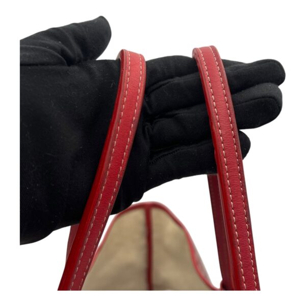 Saint Louis GM Red Tote Bag in Coated Canvas, Silver hardware - Image 9