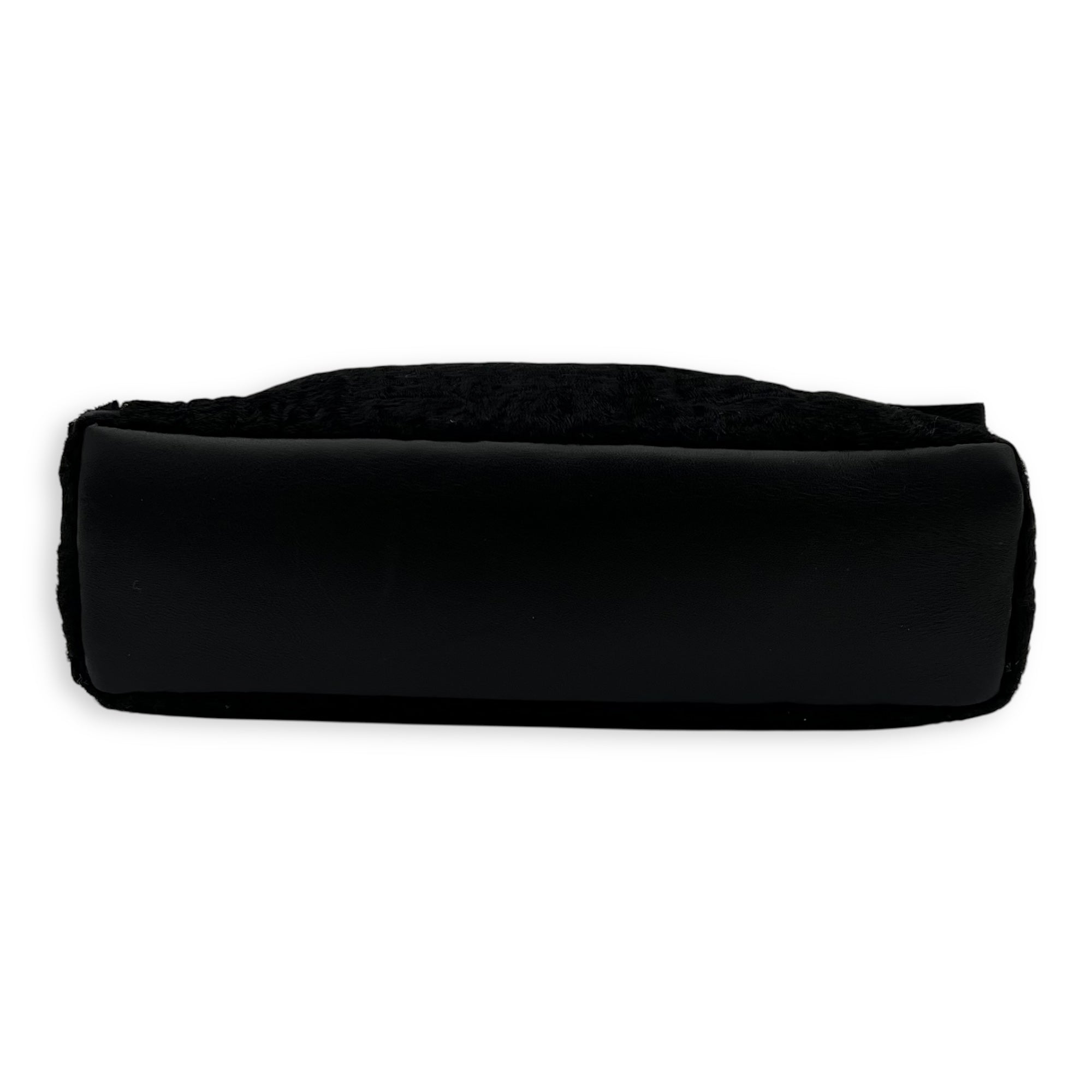 Persian Lamb Black Shoulder Bag in, Silver hardware - Image 6