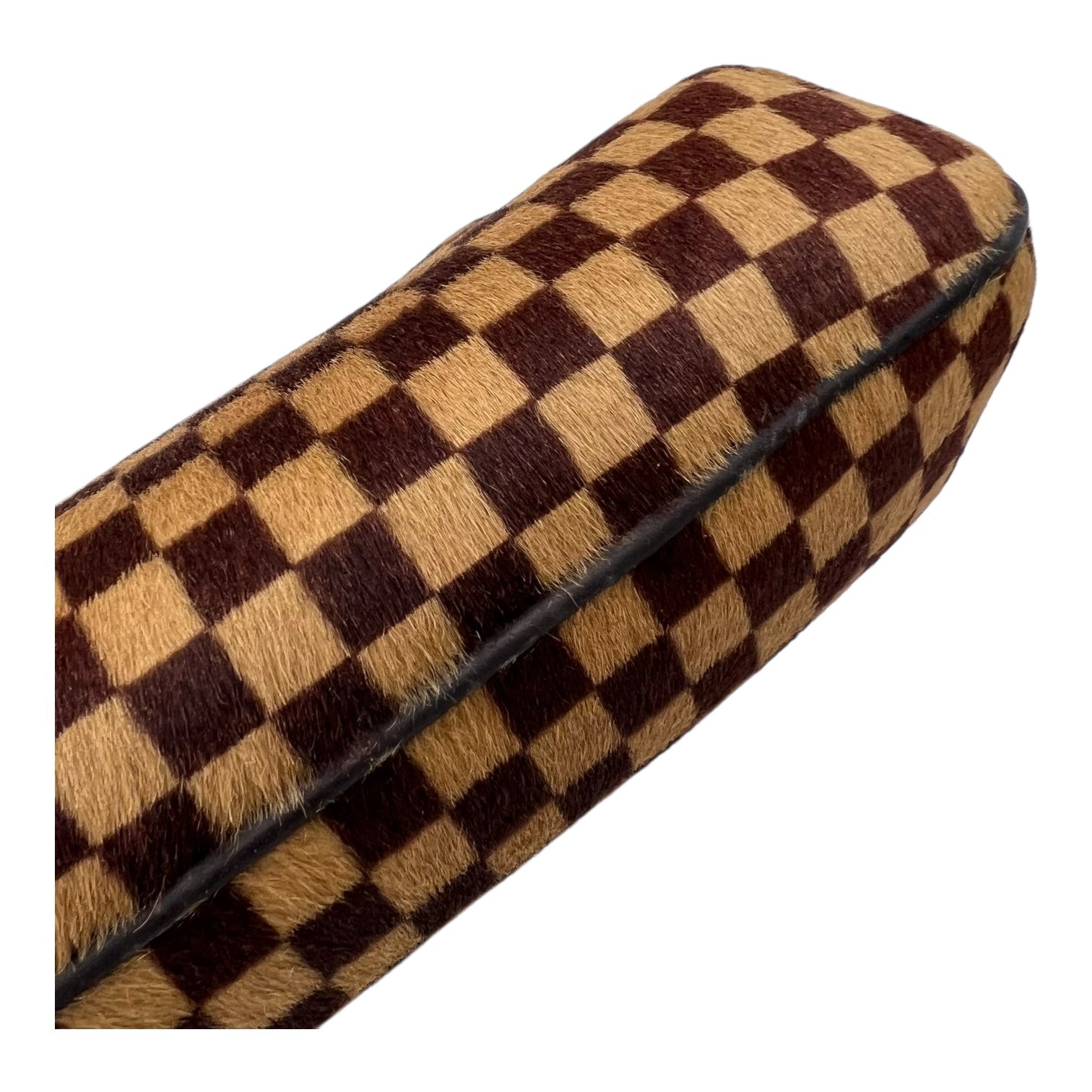 Damier Sauvage Tigre Brown Top Handle Bag in Pony Hair, Gold hardware - Image 7