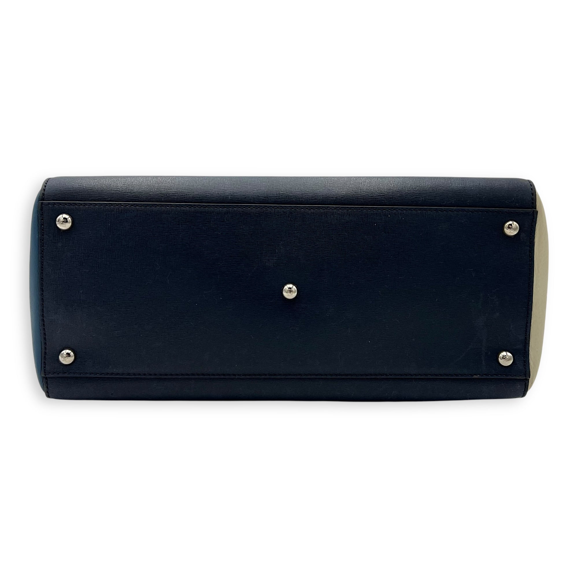 2Jours Top Handle Bag Blue in Calfskin, Silver hardware - Image 6