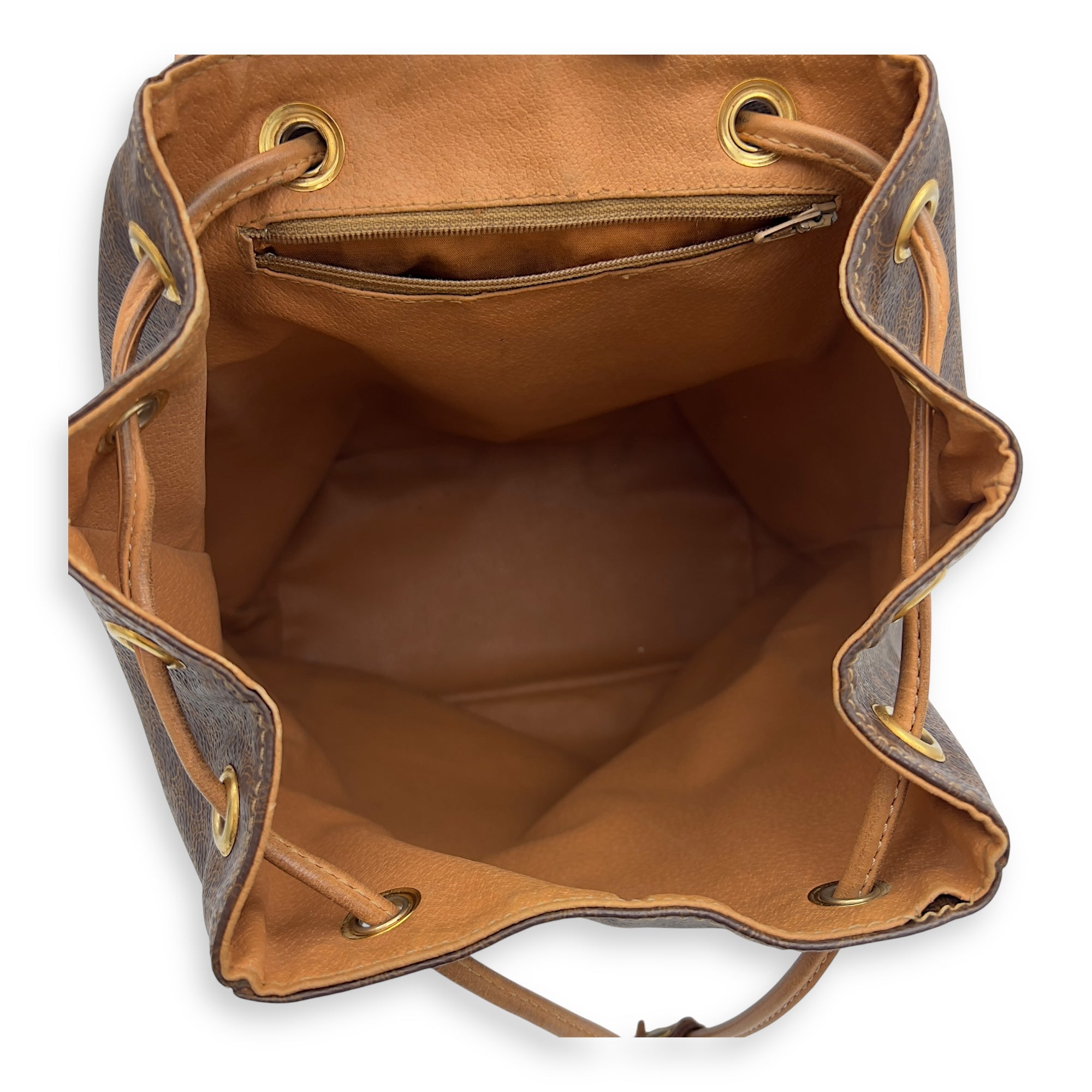 Macadam Backpack Brown in Coated Canvas, Gold hardware - Image 9