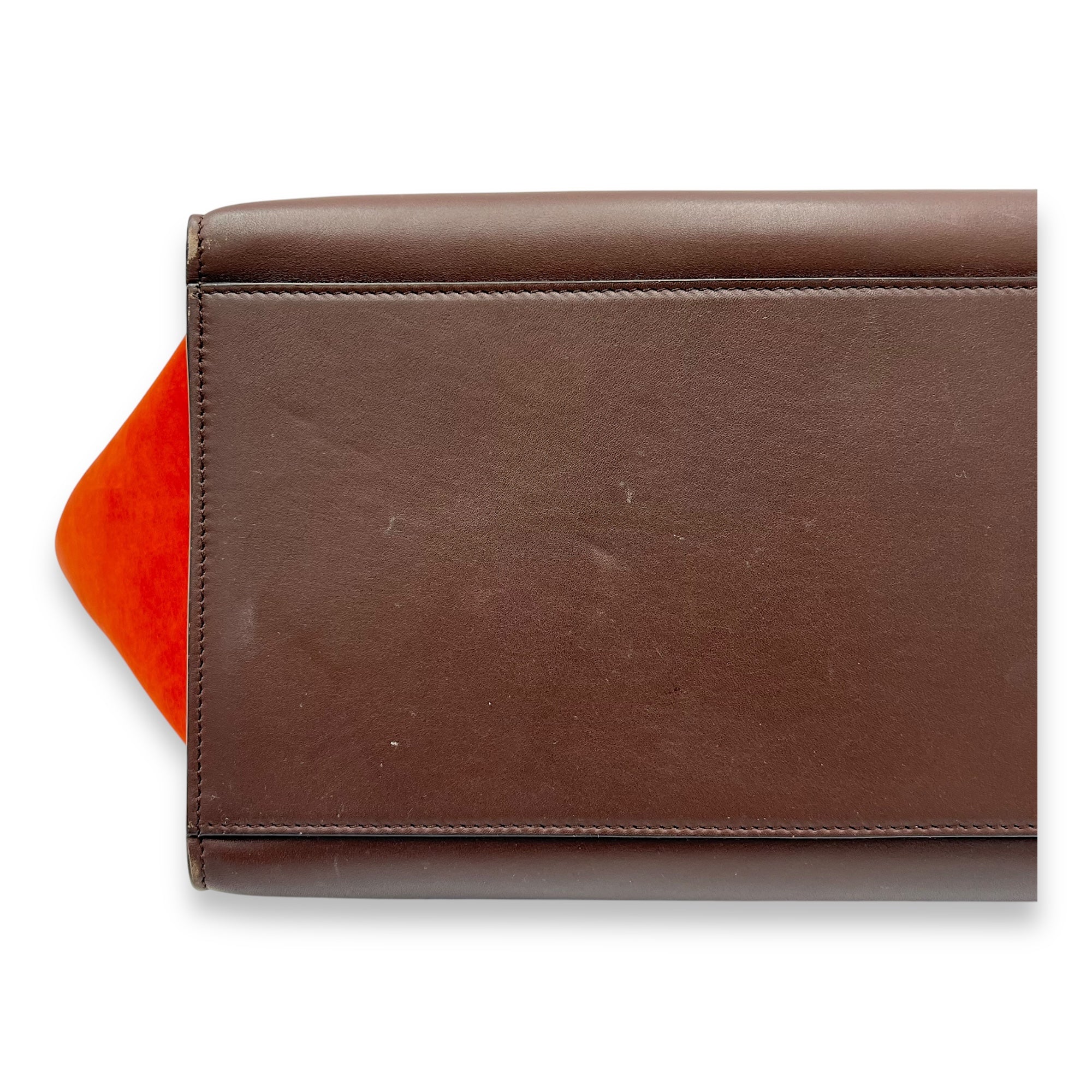 Trapeze Top Handle Bag Red in Calfskin, Gold hardware - Image 8