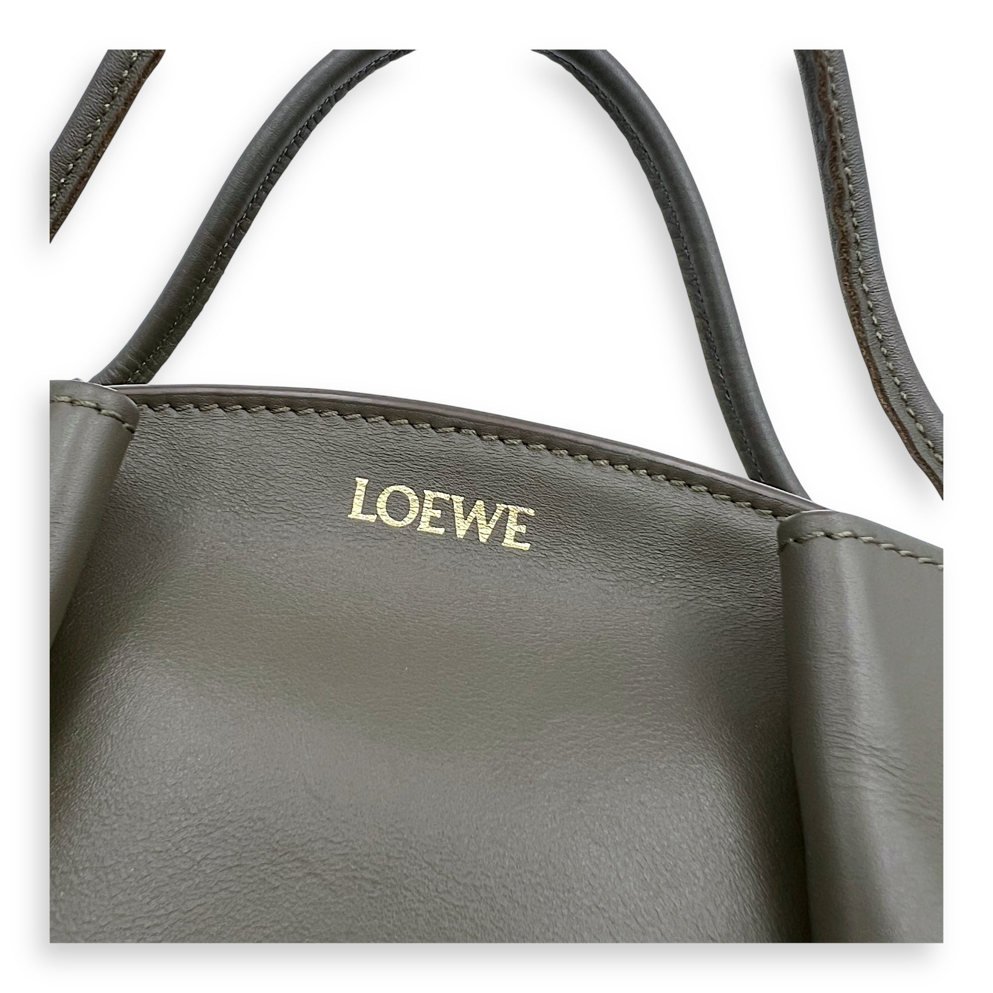 Paseo Top Handle Bag Green in Calfskin, Gold hardware - Image 10